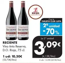 Supermercados Lupa Reciente vino tinto reserva oferta