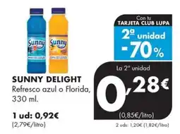 Supermercados Lupa Sunny Delight Refresco azul o Florida oferta