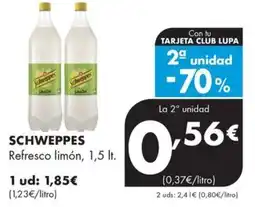 Supermercados Lupa Schweppes Refresco limón oferta
