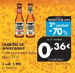 Supermercados Lupa Ladrón de manzanas oferta