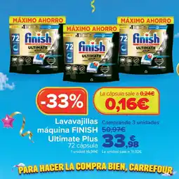 Carrefour Finish lavavajillas máquina Ultimate Plus oferta