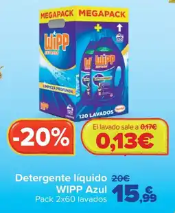 Carrefour Wipp detergente liquido oferta