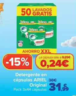 Carrefour Detergente en cápsulas ARIEL Original oferta