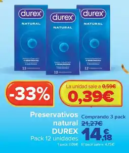 Carrefour Durex preservativos natural oferta