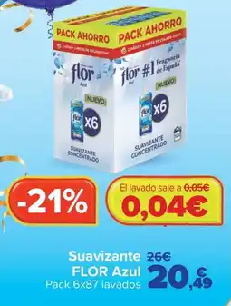 Carrefour Flor suavizante azul oferta