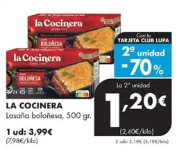 Supermercados Lupa La Cocinera lasaña boloñesa oferta
