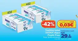 Carrefour Dodot toallitas bebé Aqua oferta