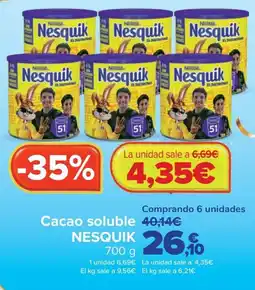Carrefour Nesquik cacao soluble oferta