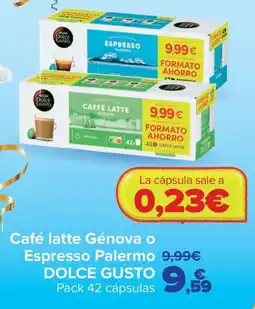 Carrefour DOLCE GUSTO Café latte Génova o Espresso Palermo oferta