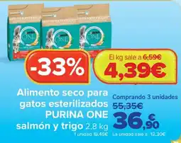 Carrefour purina one salmón y trigo oferta