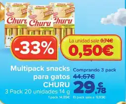 Carrefour Churu Multipack snacks para gatos oferta