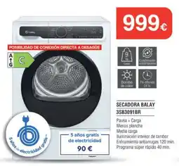 Milar Balay secadora 3sb3091br oferta