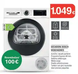 Milar Secadora Bosch WQG245D0ES oferta