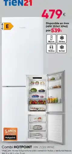 Tien 21 Hotpoint combi HPK 25361 WP4E oferta