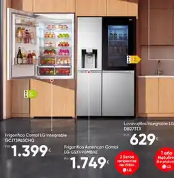 Tien 21 LG frigorifico combi integrable gcj7396schq oferta