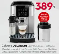 Tien 21 Delonghi cafetera ecam220.80.sb + dlsc063 oferta