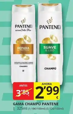 Supermercados MAS Pantene gama champú oferta