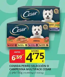 Supermercados MAS Cesar comida perro selección o campesina multipack oferta