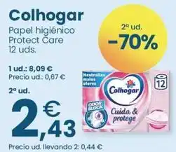 Clarel Colhogar - papel higienico protect care oferta