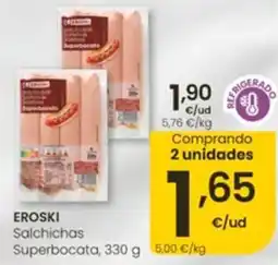 Aliprox Eroski salchichas superbocata oferta