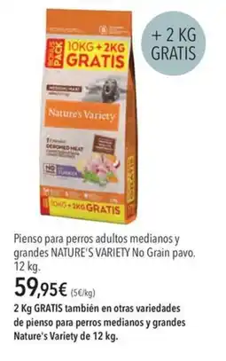 El Corte Inglés Nature's Variety Pienso para perros adultos medianos y grandes oferta