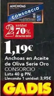 Gadis Consorcio - anchoas en aceite de oliva serie oro oferta