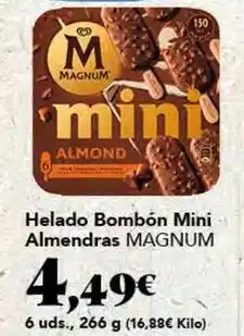 Gadis Magnum - helado bombon mini almendras oferta