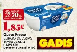 Gadis Burgo de arias - queso fresco tarrina oferta