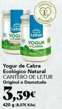 Gadis El corte inglés - yogur de cabra ecologico natural oferta