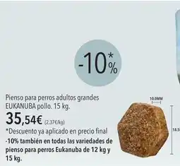 El Corte Inglés Eukanuba - pienso para perros adultos grandes pollo oferta