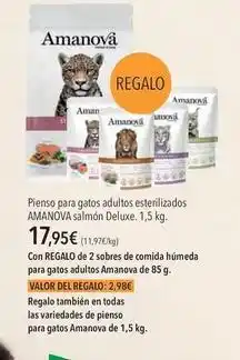 El Corte Inglés El corte inglés - pienso para gatos adultos esterilizados salmón deluxe oferta