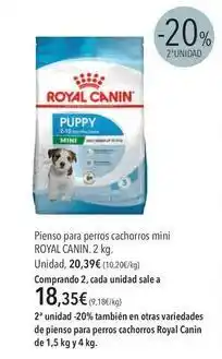 El Corte Inglés Royal canin - pienso para perros cachorros mini oferta
