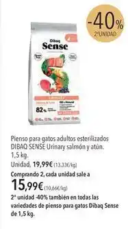 El Corte Inglés Dibaq - pienso para gatos adultos esterilizados oferta