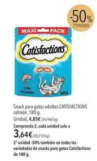 El Corte Inglés Catisfactions - snack para gatos adultos salmon oferta