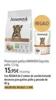 El Corte Inglés Amanova - pienso para gatitos exquisite pollo oferta