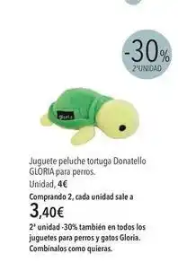 El Corte Inglés Gloria - juguete peluche tortuga donaello para perros oferta