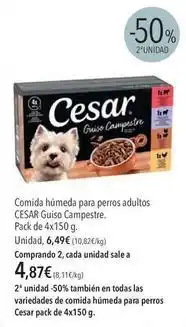 El Corte Inglés Cesar - comida húmeda para perros adultos oferta