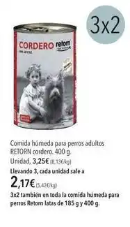 El Corte Inglés Retorn - comida húmeda para perros adultos cordero oferta