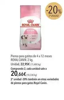 El Corte Inglés Royal canin - pienso para gatitos de 4 a 12 meses oferta