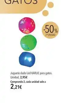 El Corte Inglés Karlie - juguete dado led para gatos oferta