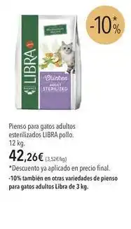 El Corte Inglés El corte inglés - pienso para gatos adultos esterilizados pollo oferta