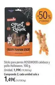 El Corte Inglés Rosewood - stick para perros calabaza y pollo halloween oferta