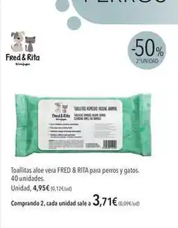 El Corte Inglés Rita - toallitas aloe vera para perros y gatos oferta