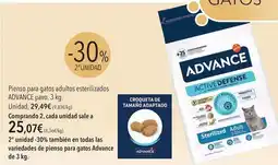 El Corte Inglés Advance - pienso para gatos adultos esterilizados para gatos oferta