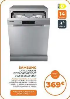 Pascual Martí Samsung - lavavajillas dw60cg50fwqet oferta
