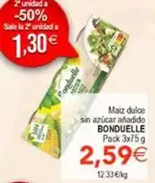 SPAR Bonduelle - maiz dulce sin azucar anadido oferta
