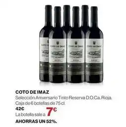 Supercor Coto de imaz - selección aniversario tinto reserva d.o.ca. rioja oferta