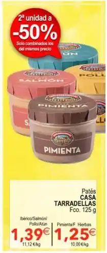 SPAR Carrefour bio - patés casa tarradellas oferta