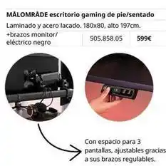 IKEA Gaming - malomrade escritorio gaming de pie/sentado oferta