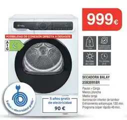 Milar Balay - secadora 3sb3091br oferta